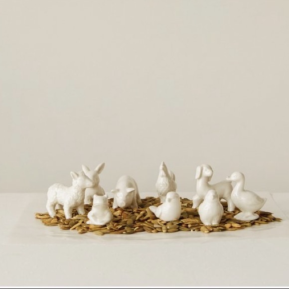 Creative Co-Op Stoneware Barnyard Animals Set of 9 - Picture 10 of 12